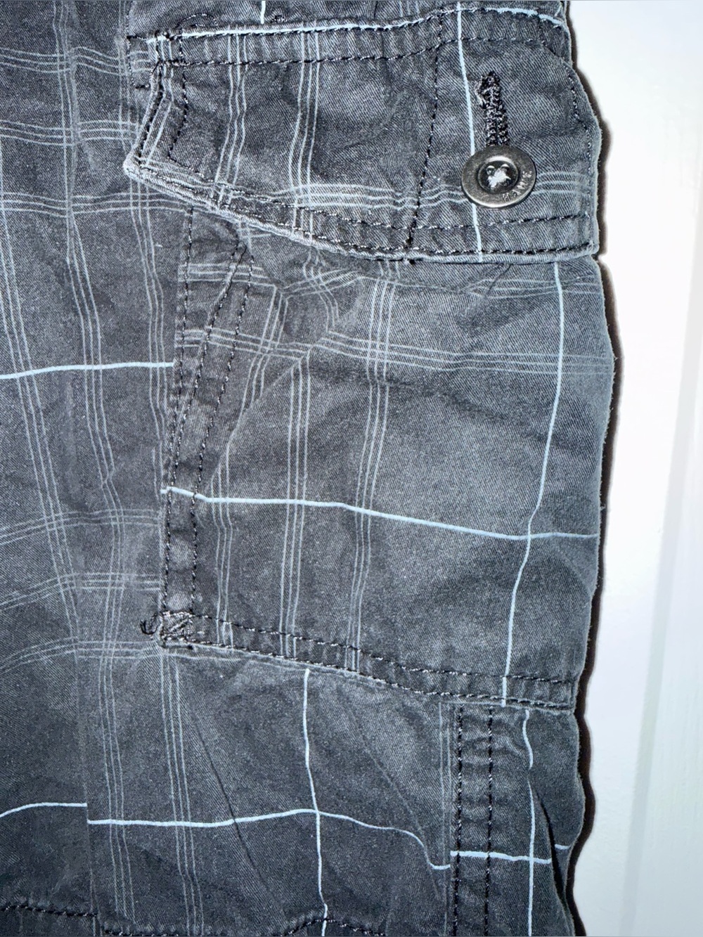 Tony Hawk Black Windowpane Cargo Shorts - Boys 16